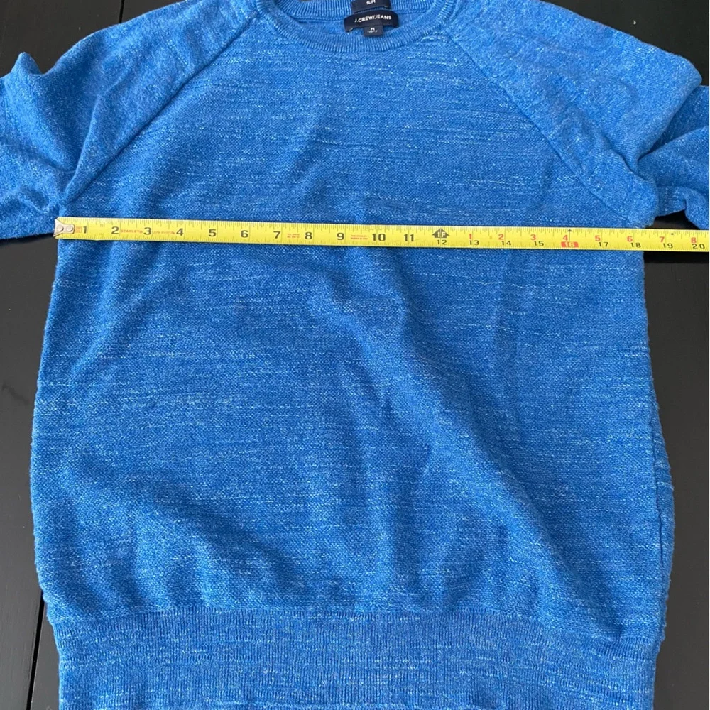 Men’s J. Crew Slim Fit 100% Cotton Lightweight Crewneck Sweater Blue Size M